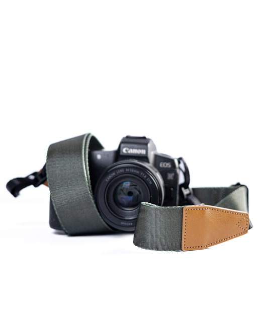 TrailMap Camera Strap – Olive Green