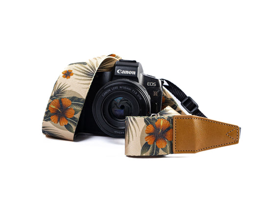 Island Bloom Camera Neck Strap – Tropical Edition