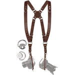 Brown Dual Camera Harness