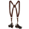 Brown Dual Camera Harness