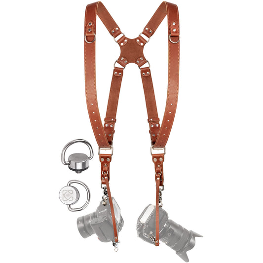 Tan Dual Camera Harness