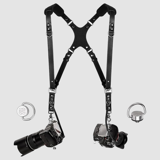 Slim Black Dual Camera Harness