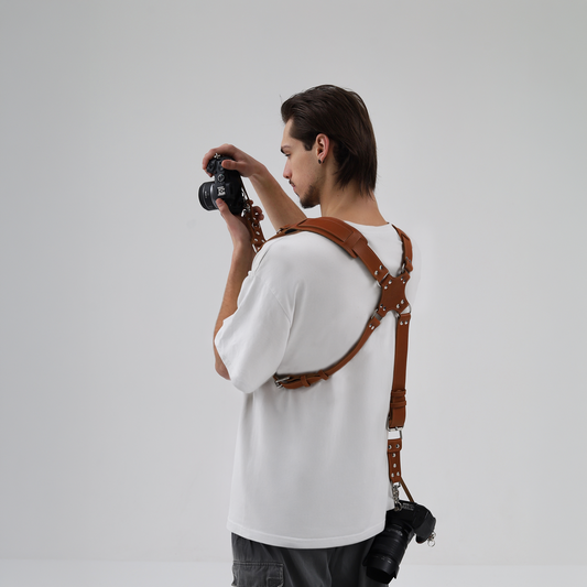 Tan Padded Camera Harness