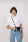 Minimalist Padded Camera Strap Black