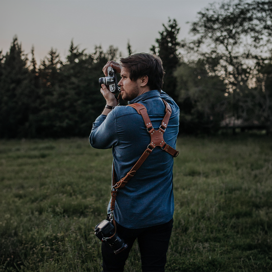 Tan Padded Camera Harness