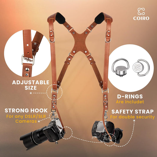 Skinny Version Tan Dual harness with Padded shoulder