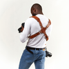 Tan Padded Camera Harness