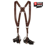 Brown Dual Camera Harness