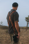 Slim Brown Dual harness with Padded Shoulder