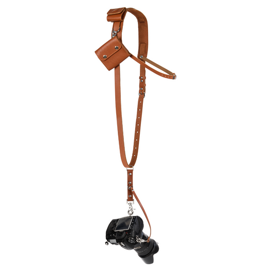 Single Utility Camera Sling With Pockets (Tan)