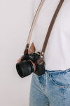 Minimalist Padded Camera Strap Brown