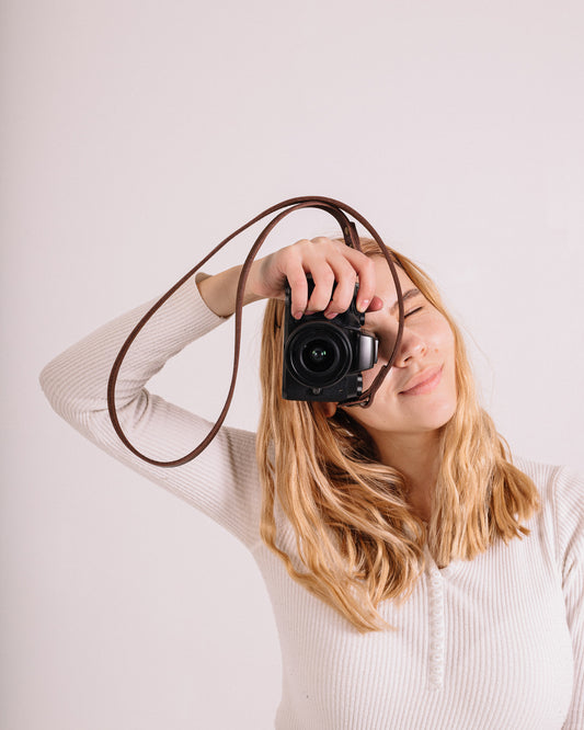 Minimalist Camera Strap Brown