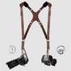 Slim Brown Dual harness with Padded Shoulder
