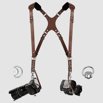 Slim Brown Dual harness with Padded Shoulder