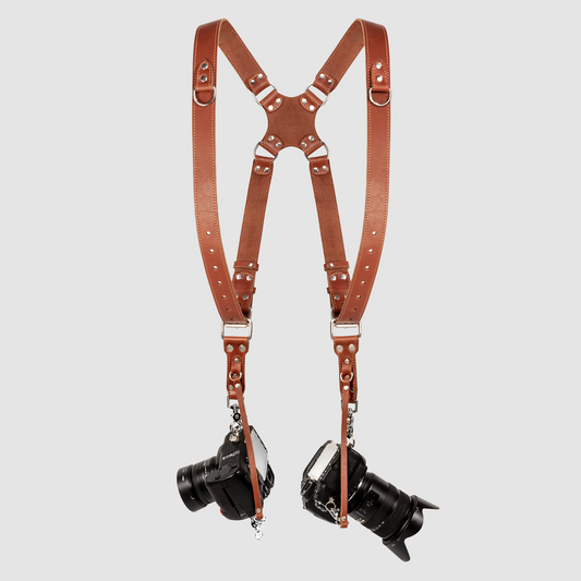 Tan Dual Camera Harness Used