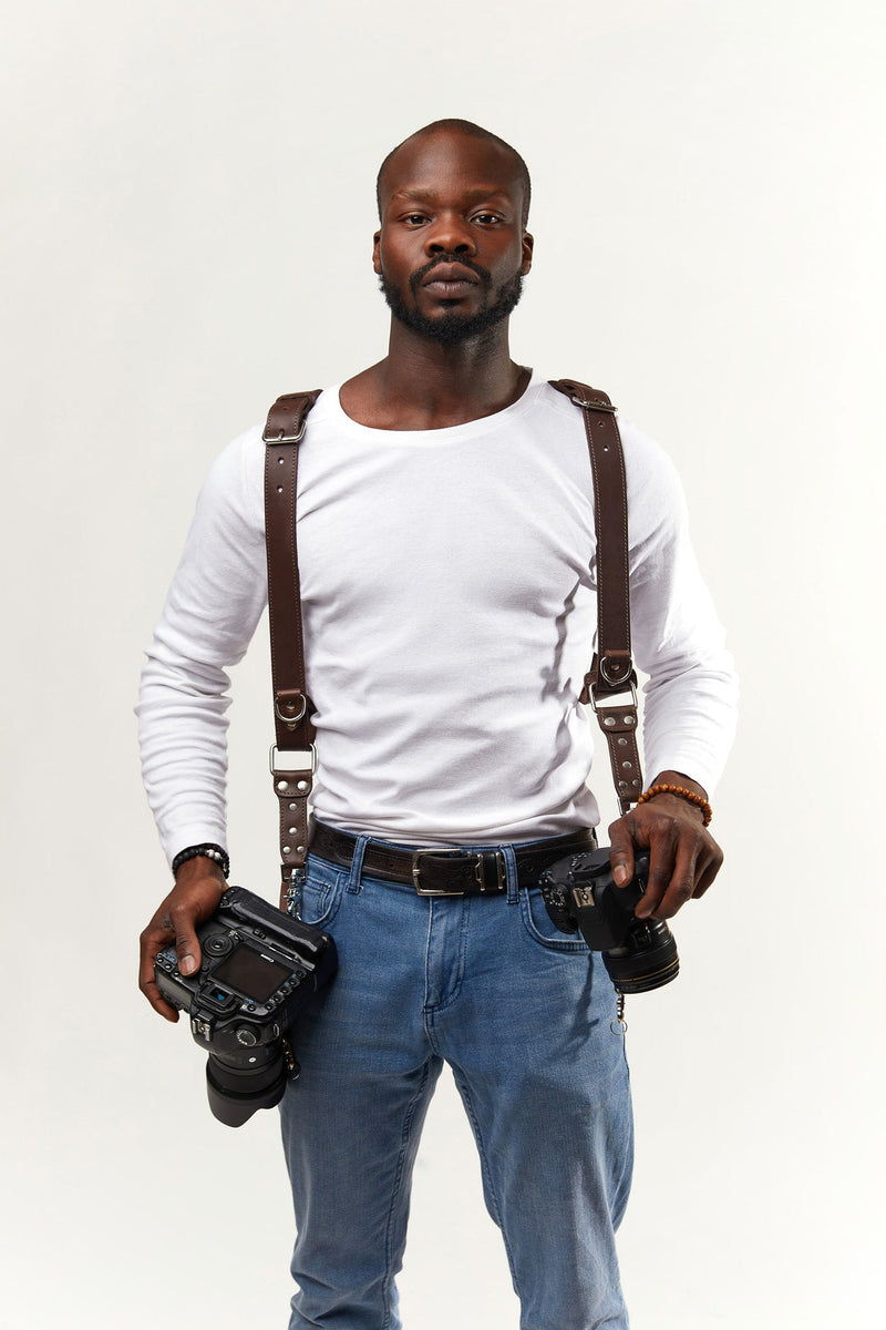 Brown Padded Camera Straps - Coiro Shop