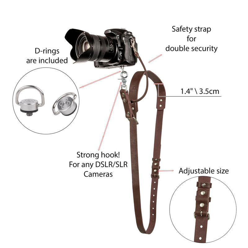 Single Camera Strap (Brown) - Coiro Shop