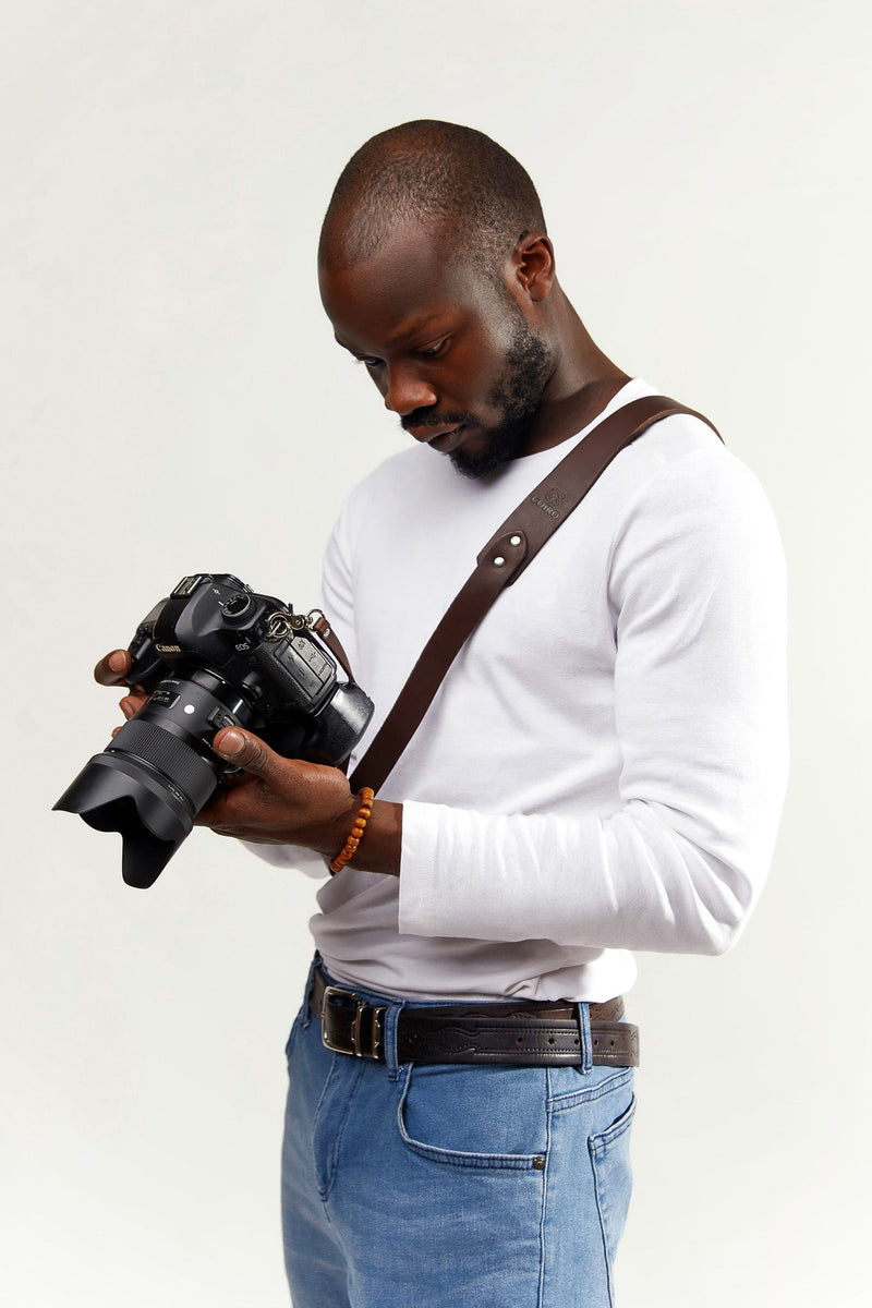 iMo Simply Brown Leather Strap for film camera/ Mirrorless camera