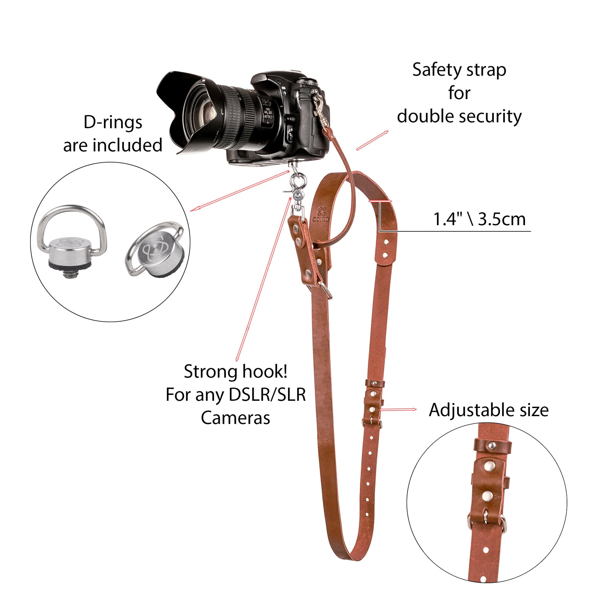 Single Camera Strap (Tan) - Coiro Shop